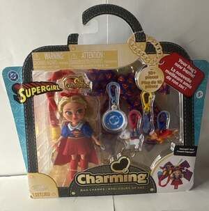 Jakks Pacific DC Supergirl Charming Bag Charms Doll Set
